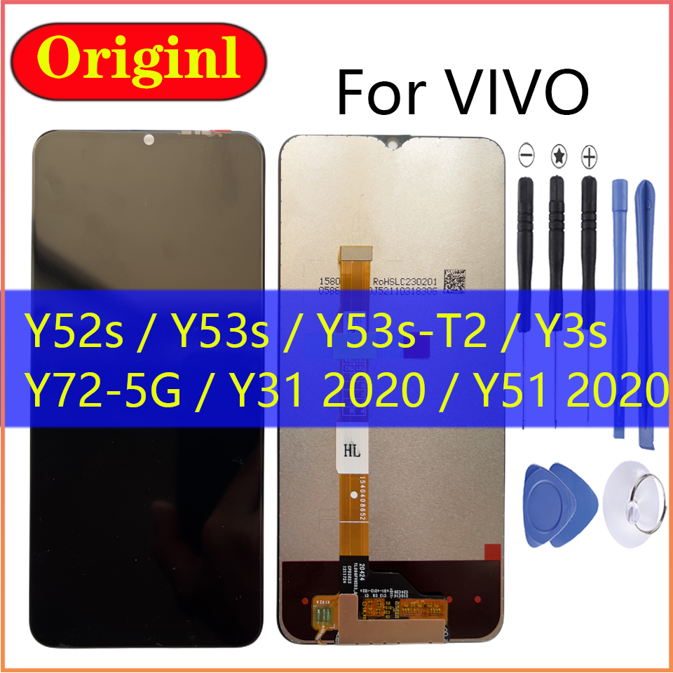 ЖК-дисплей для VIVO Y52s Y53s Y53s T2 Y3s Y72 5G Y31 2020 Y51 2020, сменный  ЖК-дисплей с рамкой | AliExpress