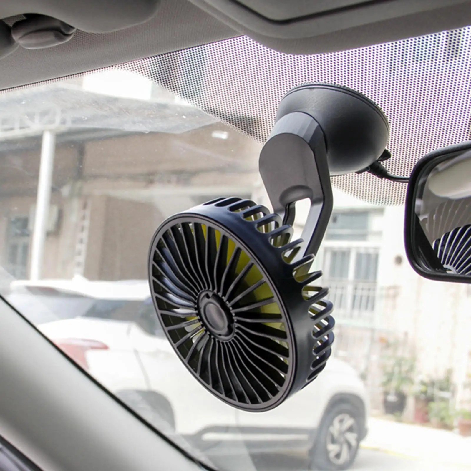 USB Fan Ventilation Personal Fan Cooling Air Fan Suction Cup Air Cooler Low