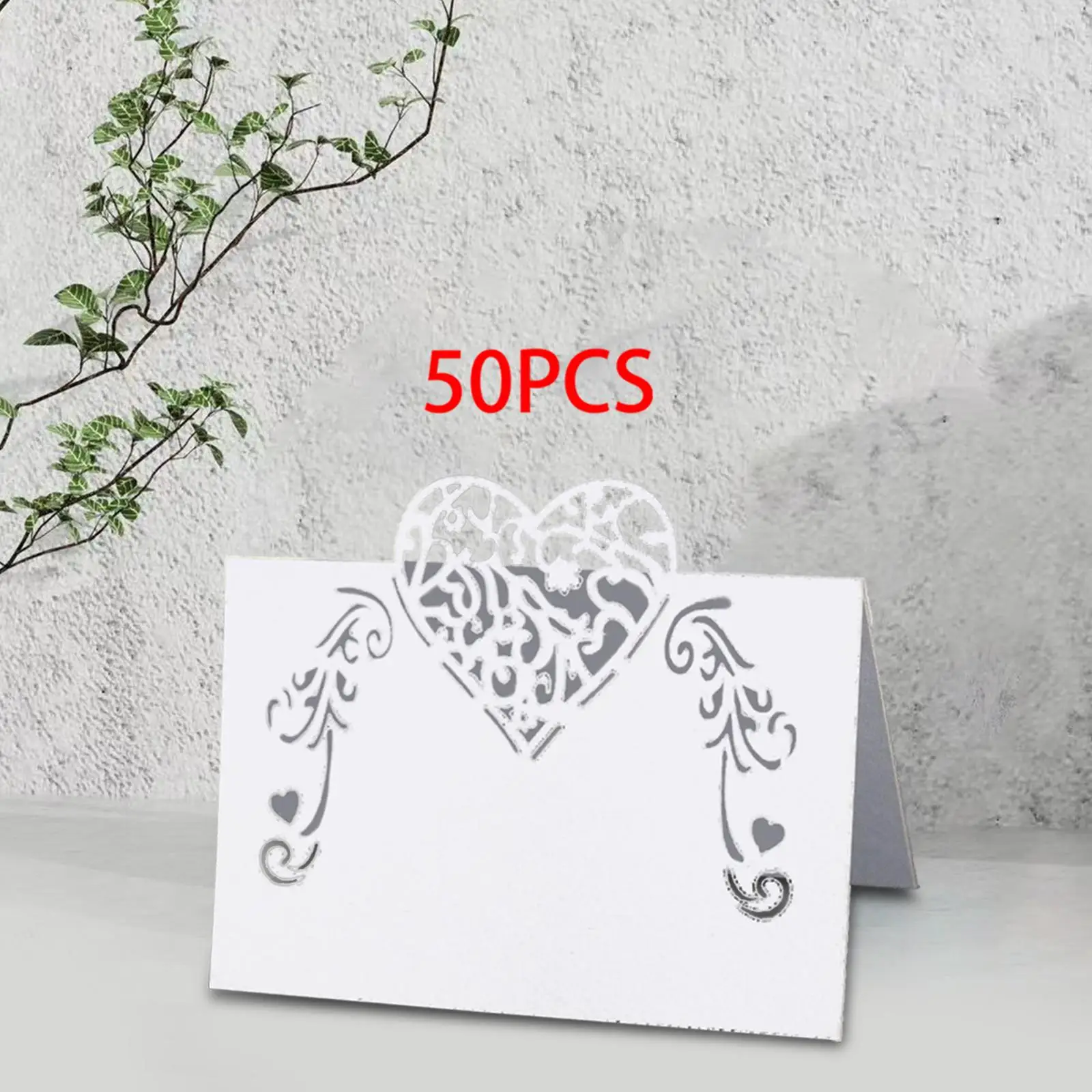 50x Heart Shape Wedding Place Cards Table Number for Parties Events Banquet