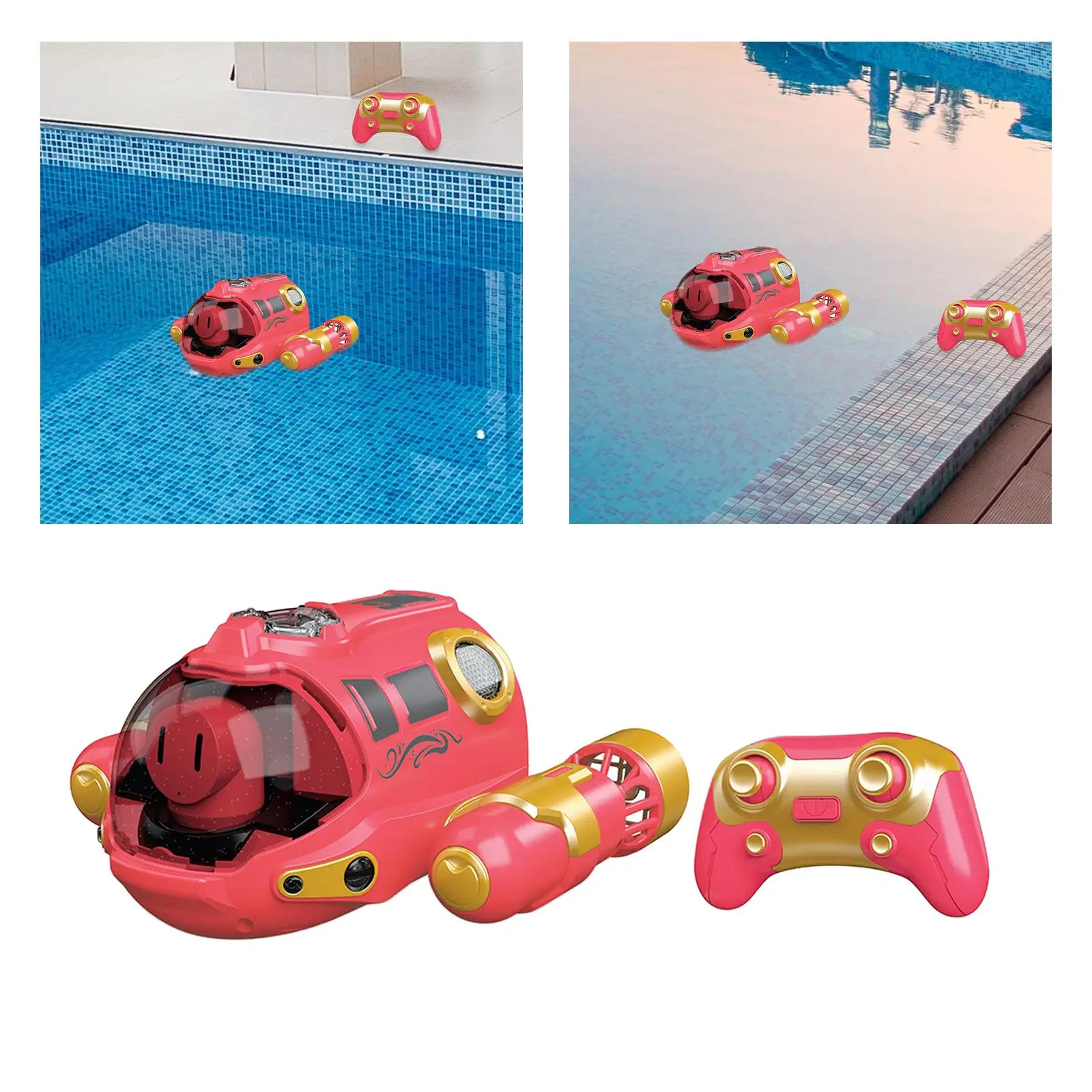Light up Spray Gasboat Waterproof Water Sensor Switch Simulation with Light RC Boat for Park Party Favor Gift Lake Ponds