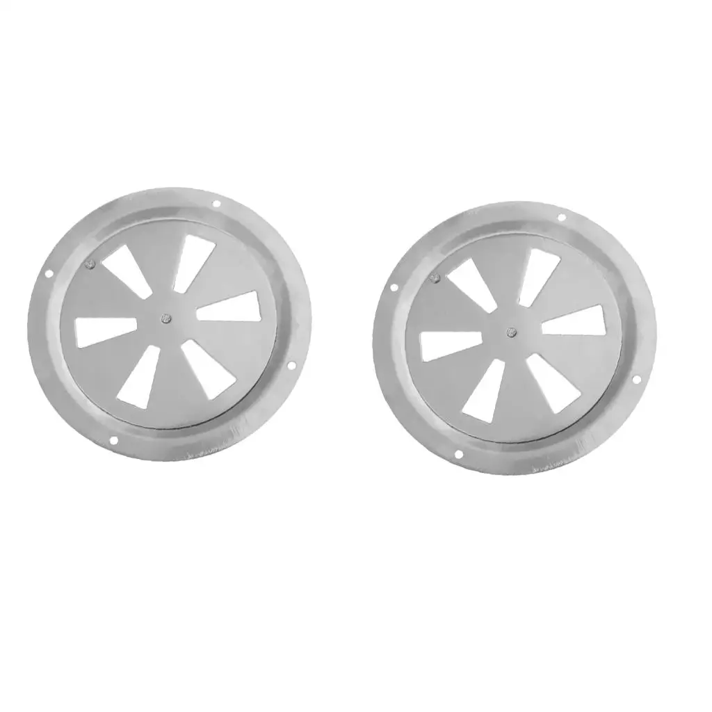 2pcs Round Butterfly Ventilator Vent Cover Stainless 5``  Hardware Parts