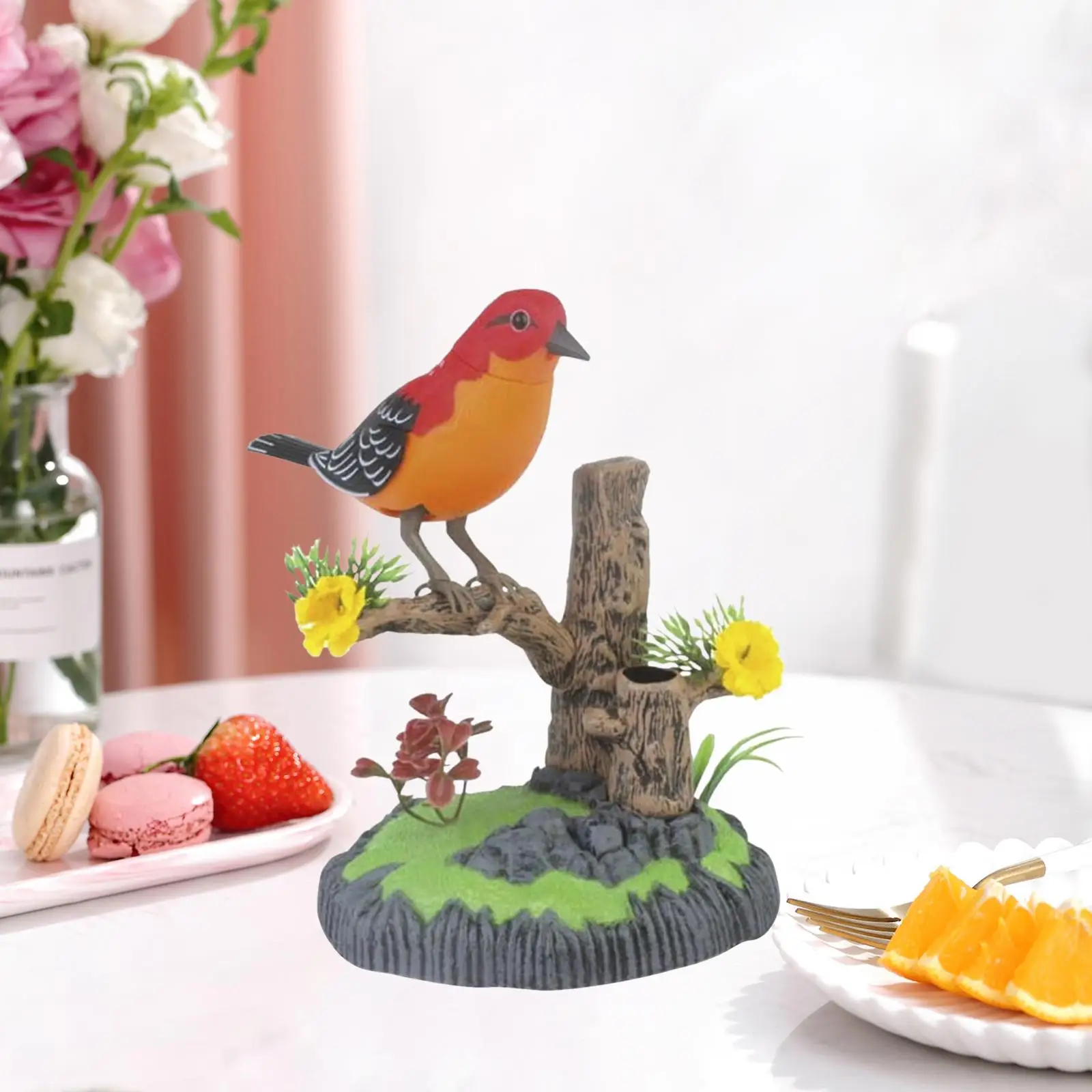 Singing and Chirping Birds   Ornament Battery Operated Voice-Activated Bird for home and garden Decor