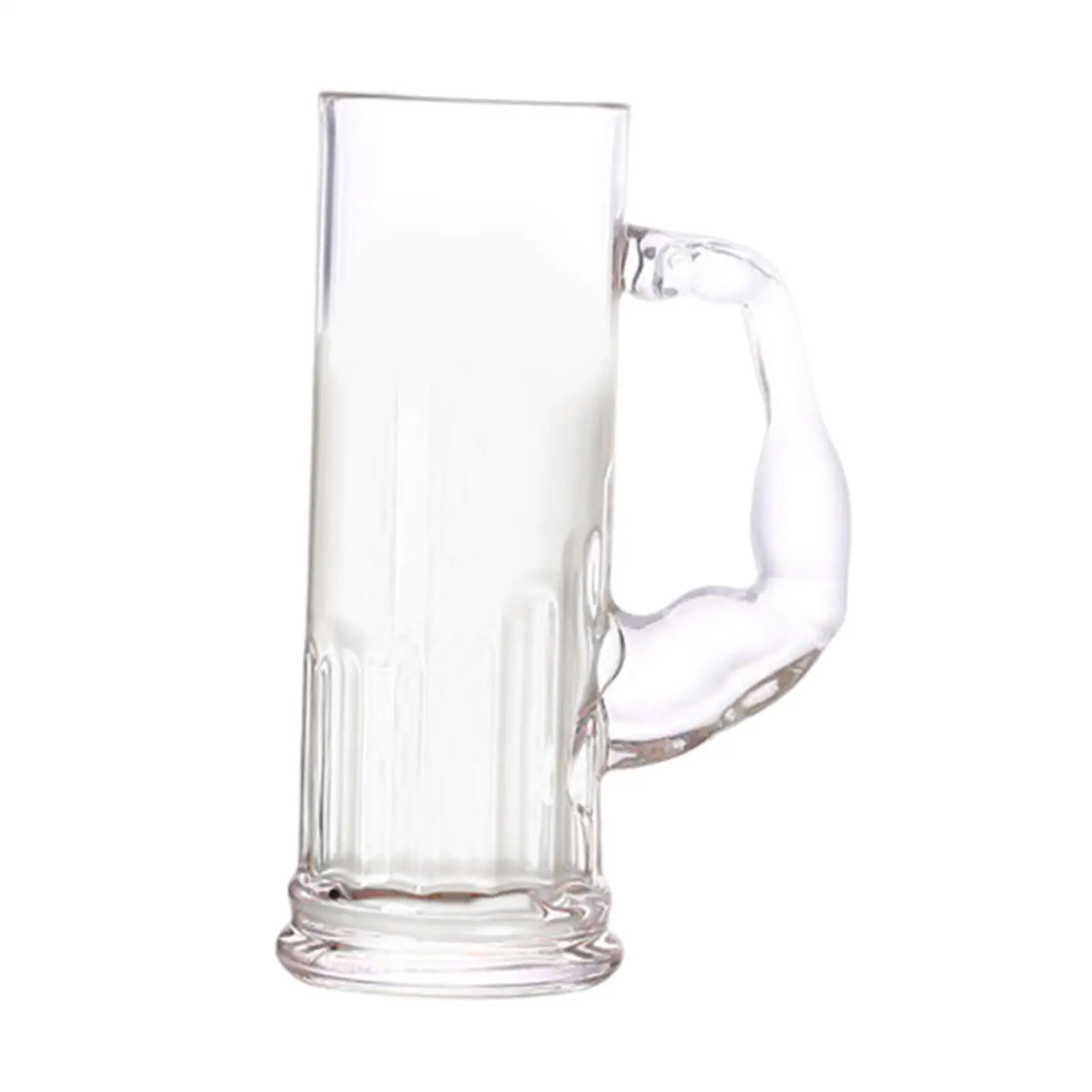 Transparent Beer Mug Glass Drinking Cup Thick Bottom with Handle Barware Reusable Stein 600ml for kitchen Home Tea Beverage