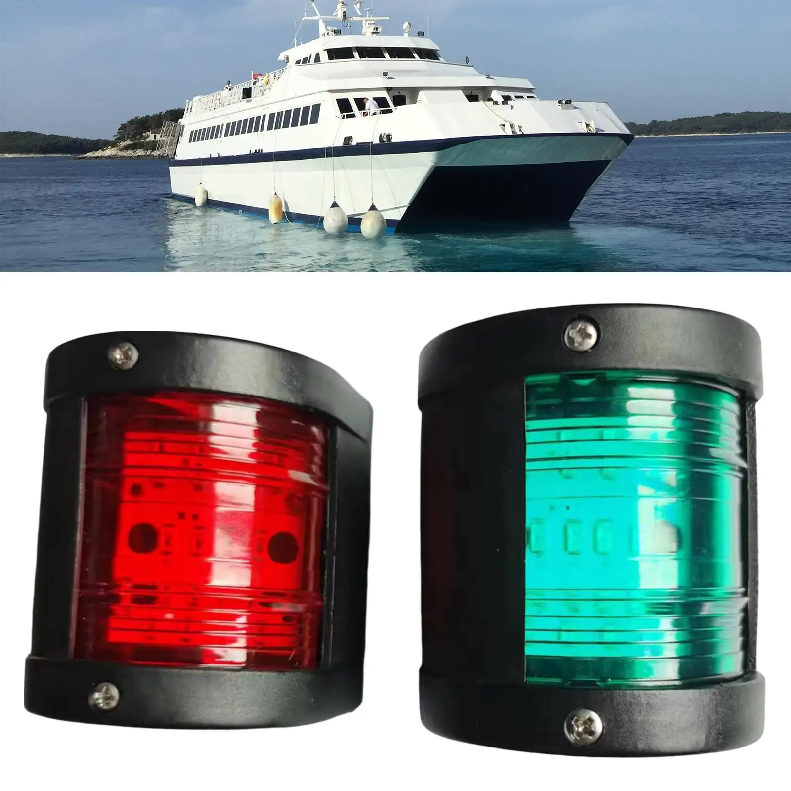 2Pcs Marine Boat Yacht Navigation Light PP Water Resistant 5W Anchor Signal Mast