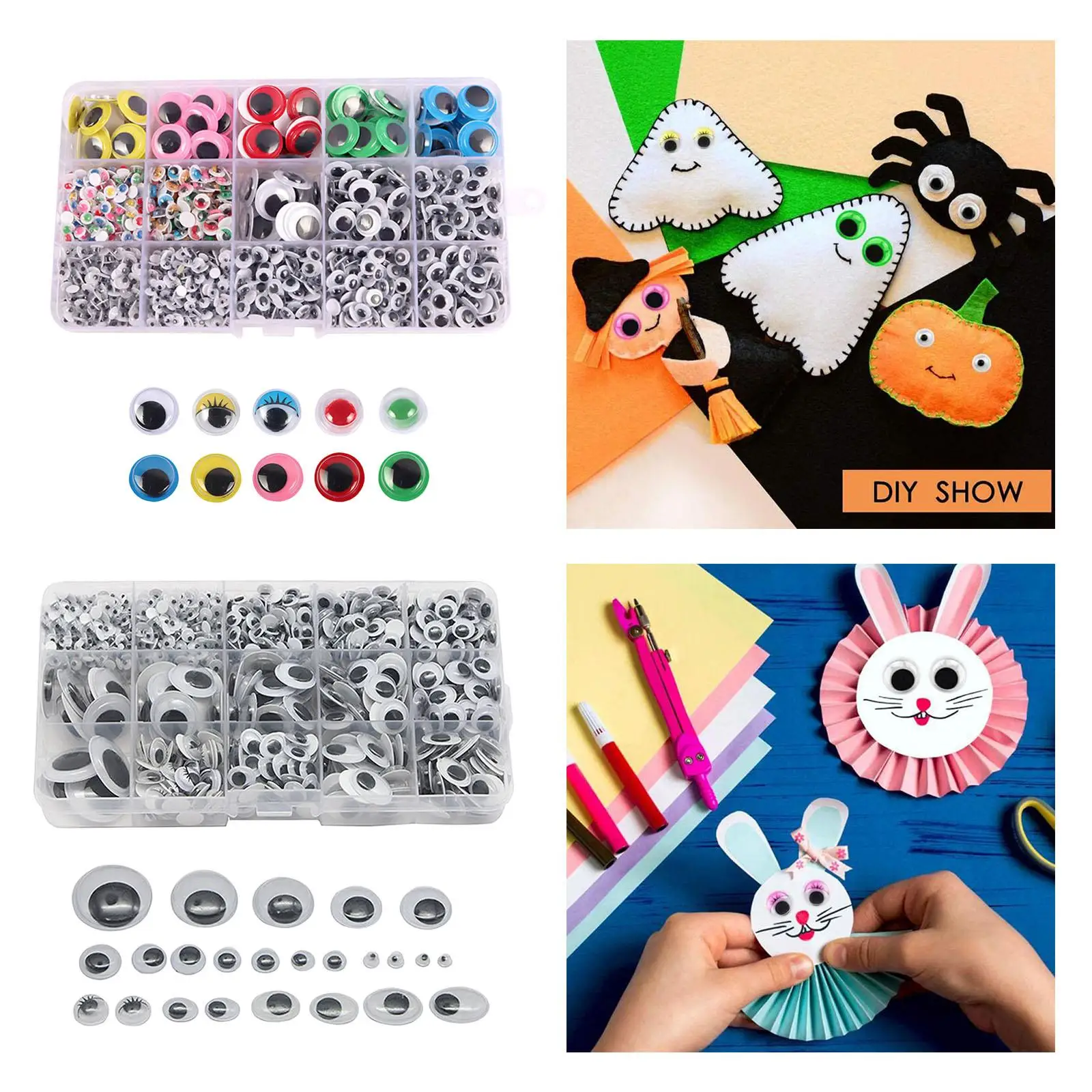 1120 Googly googly eyes self-adhesive for Craft DIY scrapbooking