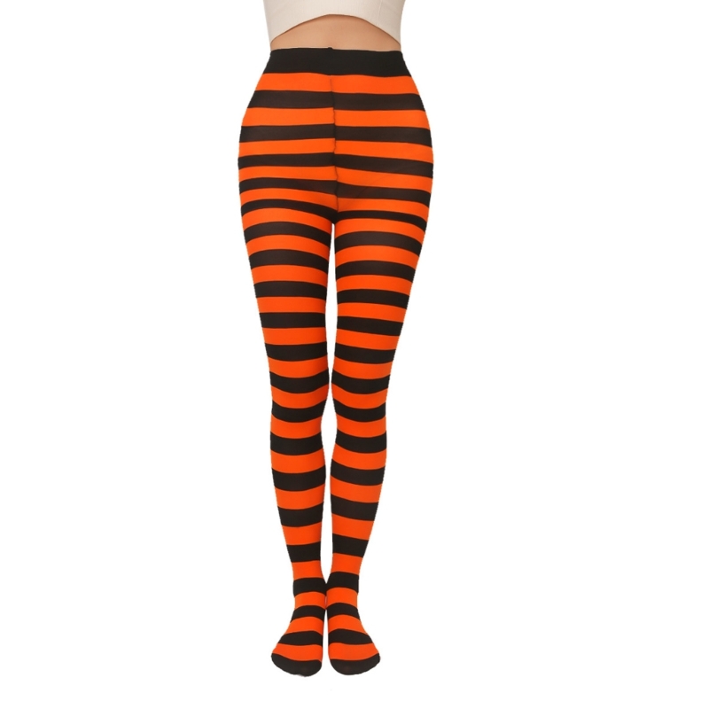 Frauen lässig gestreifte Strumpfhose Weihnachten gestreifte Leggings in voller Länge Strumpfhosen – Detail 9