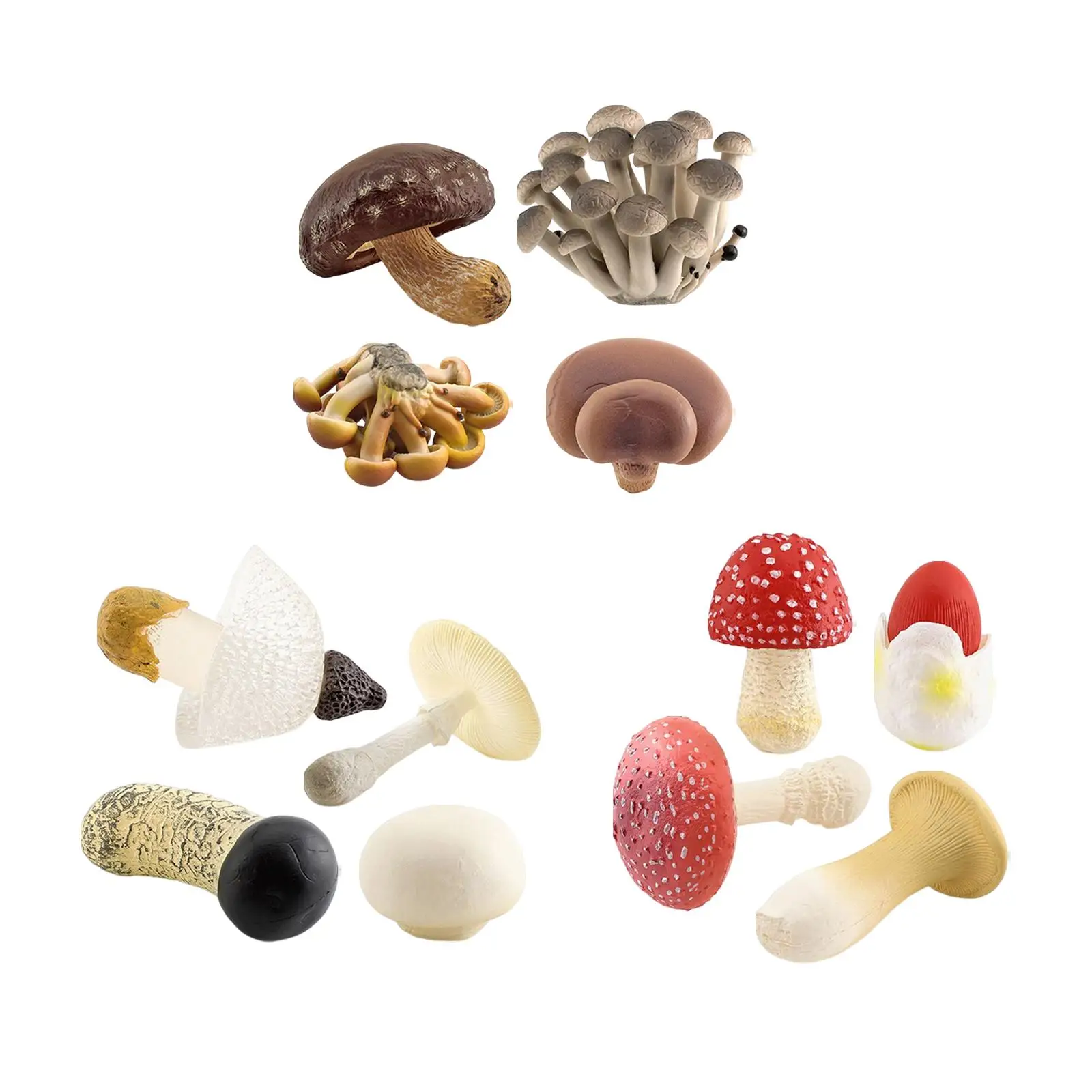 4Pcs Miniature Mushroom Model Decorations for Micro Landscape Scene Layouts