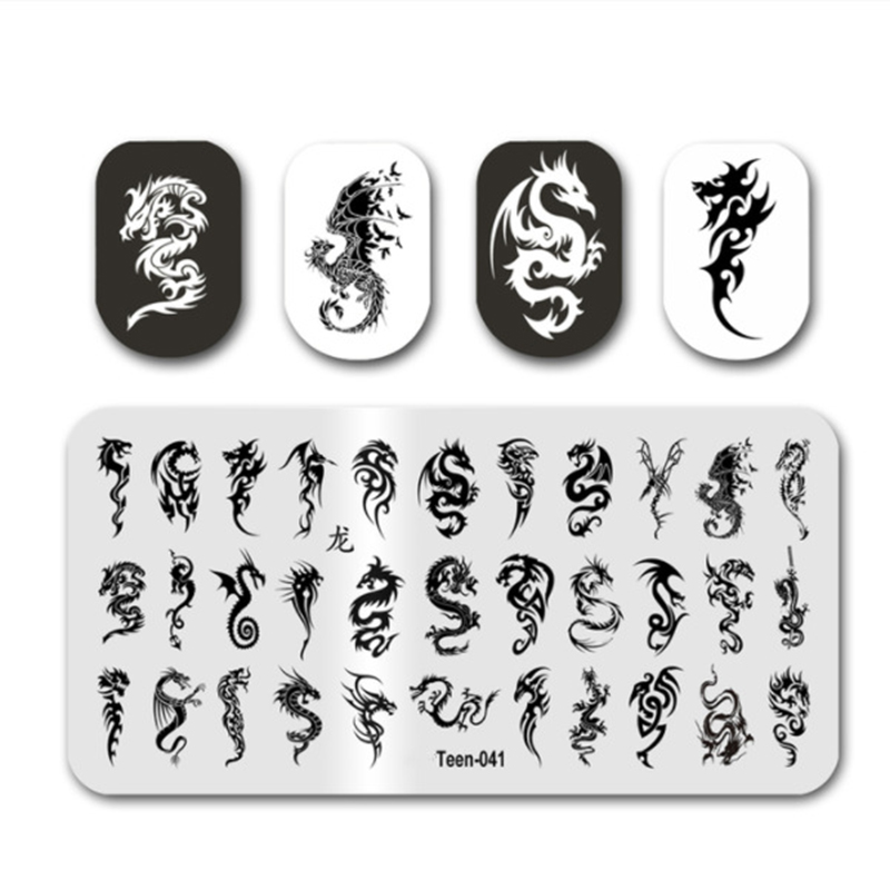 Best of 12*6cm Chinese Dragon Letter Nail Art Stamping Plates Snake Leaf Face Flower Stamp Templates Printing Stencil NaiL Art Tool Reviews & Tips