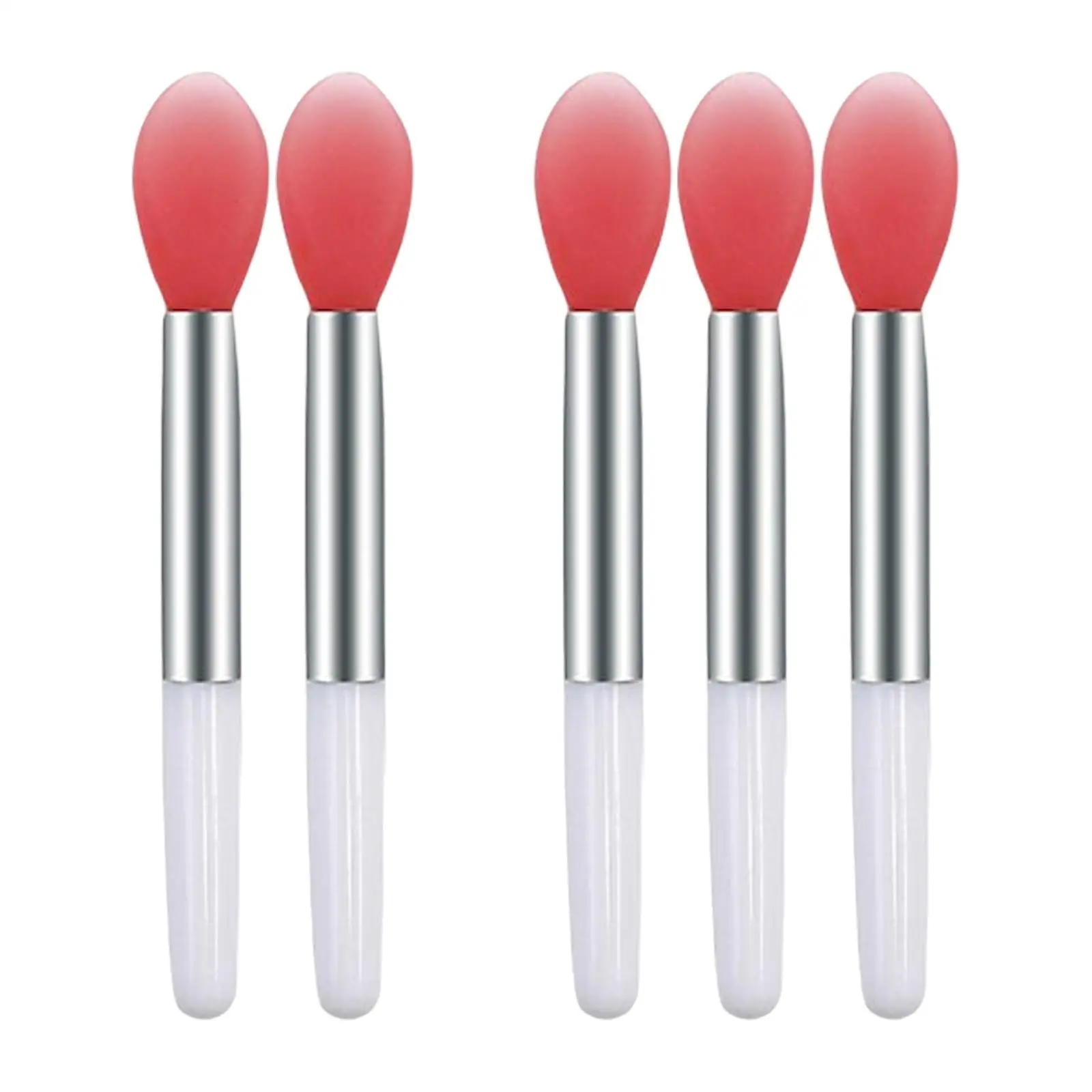 5Pcs Silicone Lip Brush Lip Cream Applicator Reusable for Eyeshadow Lip Cream