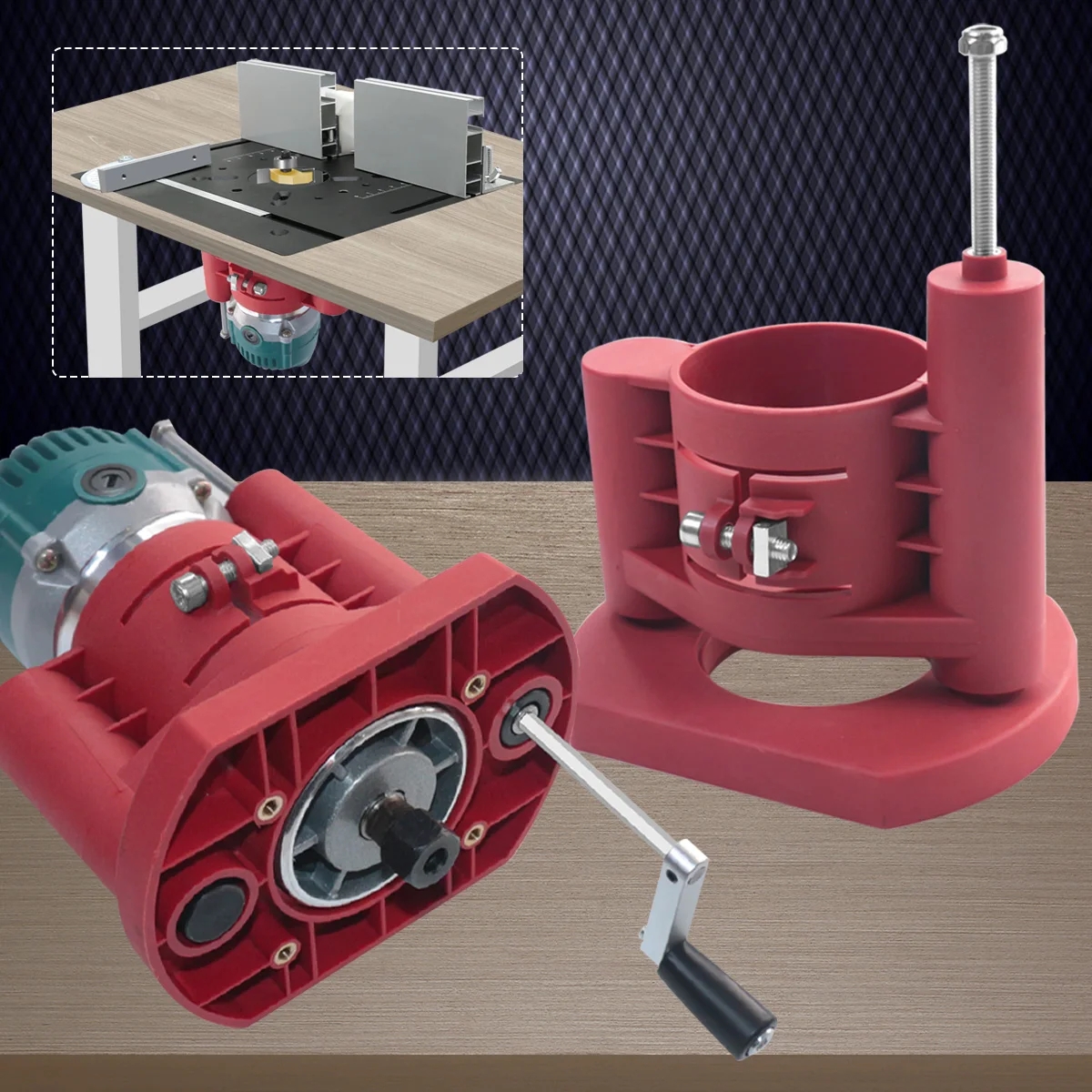 Präzisions-Fräserlift – Oberfräsen-Tischliftsystem – Oberfräsenplatteneinsatz – für schnelle, genaue, zuverlässige und wiederholbare Einlagen – Detail 1
