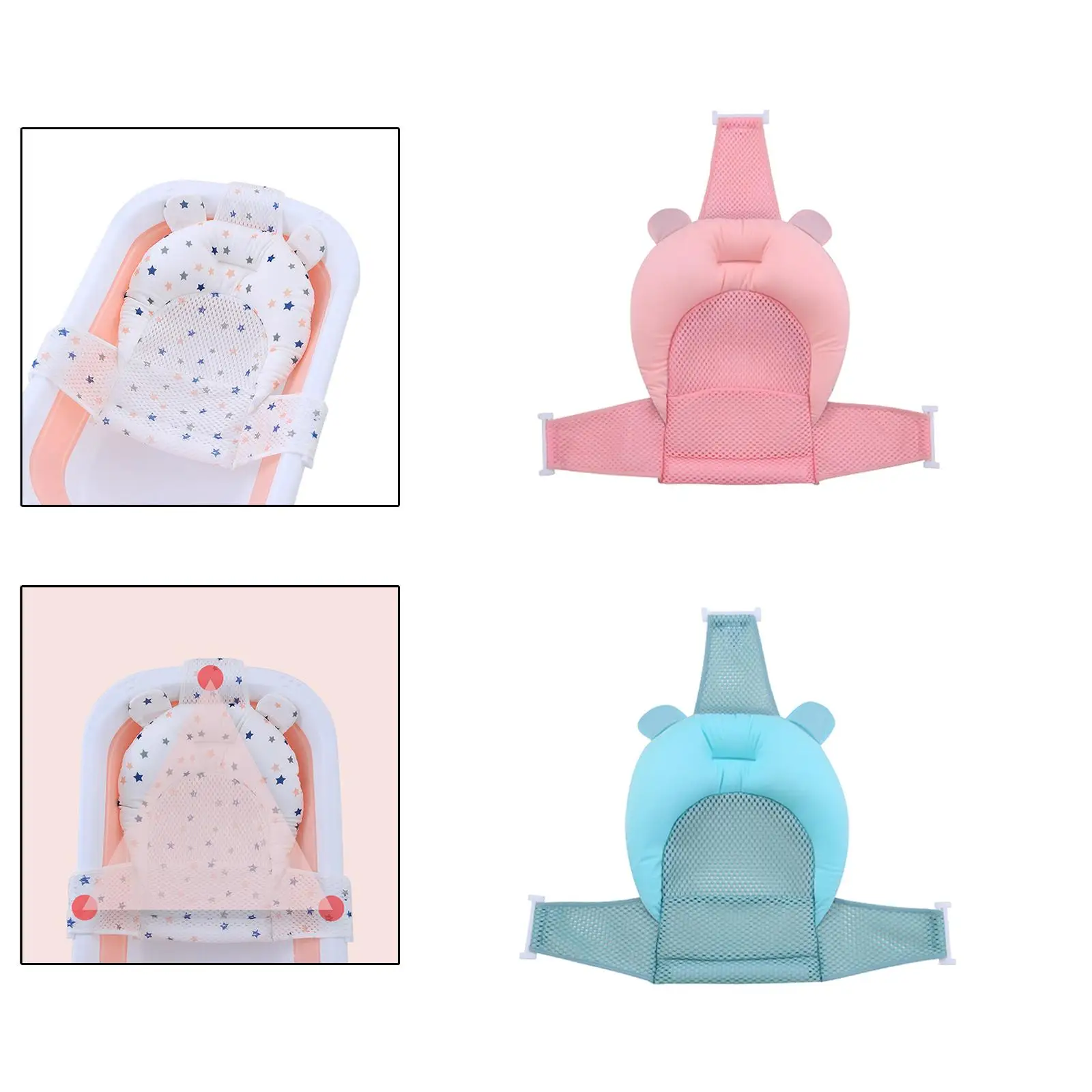 baby Bath Pad Adjustable Non Slip Universal Floating Bathing Tub Seat Infant Bath Support Seat Baby Shower Mat for Infant