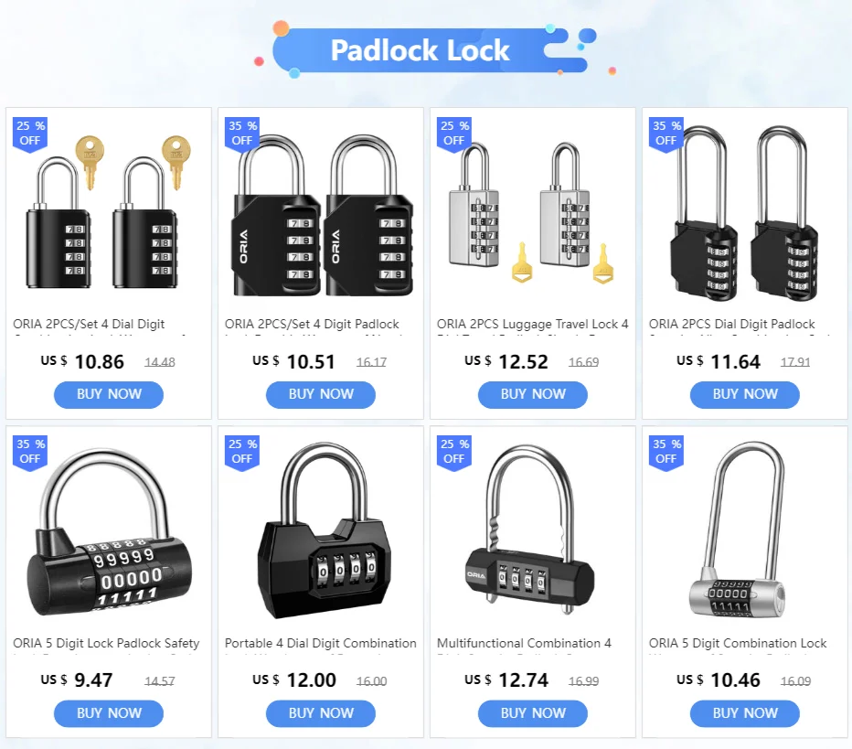 5 Digit Anti Ruggine Padlock Set Fence Case Metal & Plated Steel And Weather Proof Design For School Hasp Cabinet & Storage ORIA Combination Lock Tool Box Employee Gym & Sports Locker