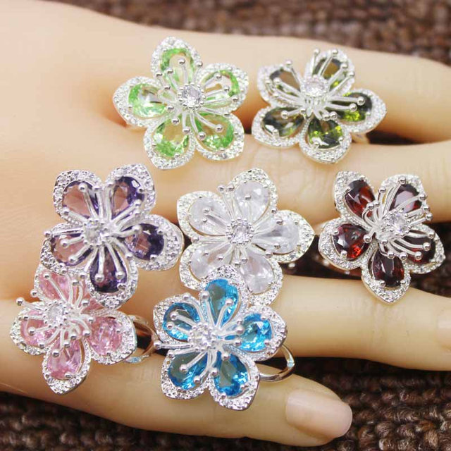 High quality fashionable flower ring, women's cool style 