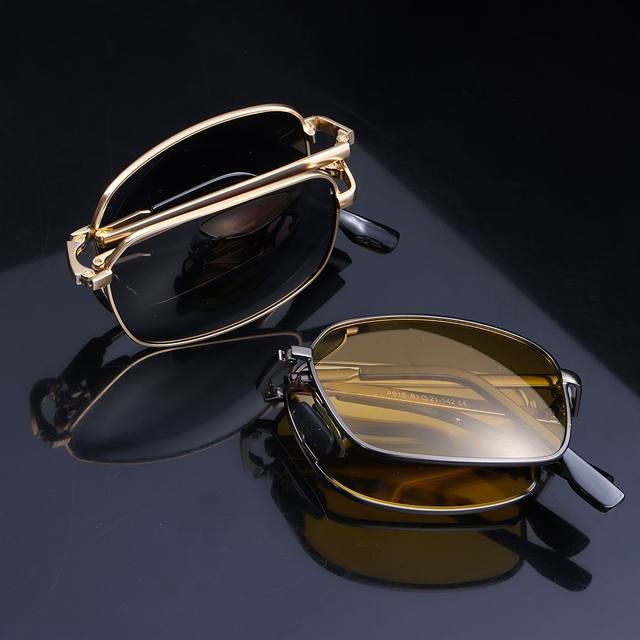 By005 Mens Foldable Driving cheapest Sunglasses Metal Frame