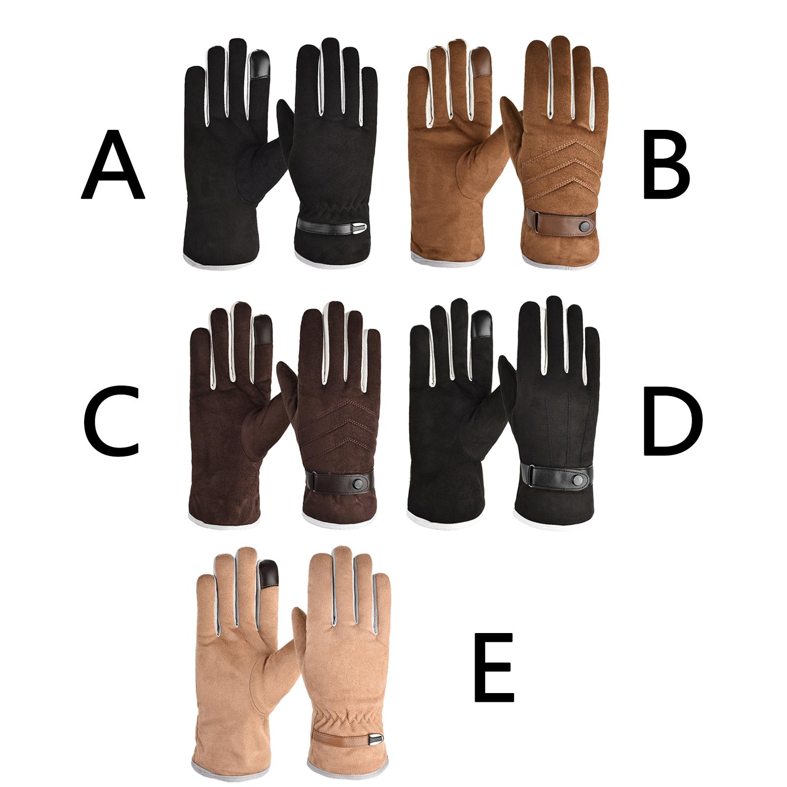 Soft Winter Warm Gloves Full Finger Index Finger Touch Screen Glove Windproof Mittens for Running Autumn Skiing Driving Unisex