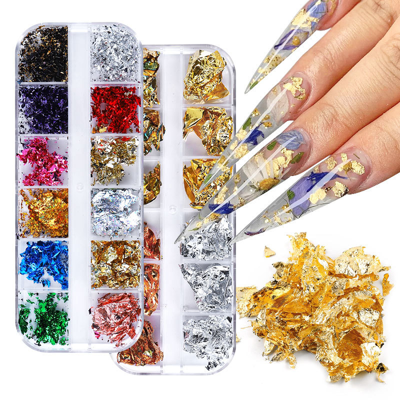 Best of Nail Gold Copper Foil Irregular Design Glitter Powder Sequins Nail Art Sticker Manicure Accessories Gel Polish Decoration Reviews & Tips