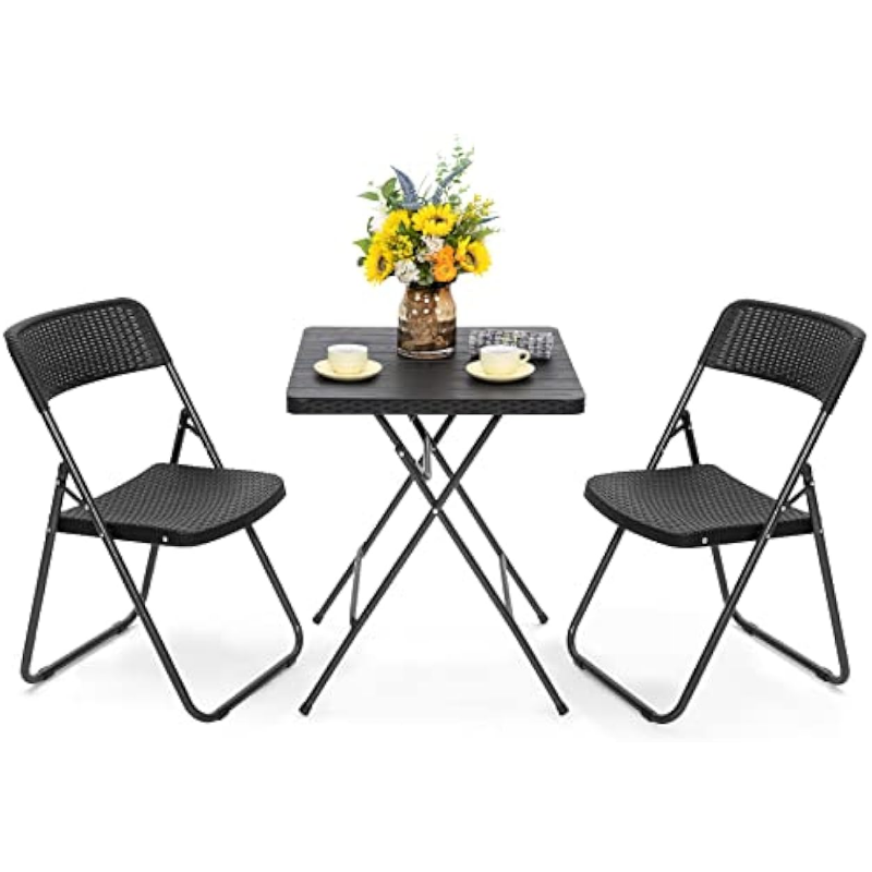 Title 3, NUU GARDEN 3 Pieces Folding Patio Bistro Set Bi...