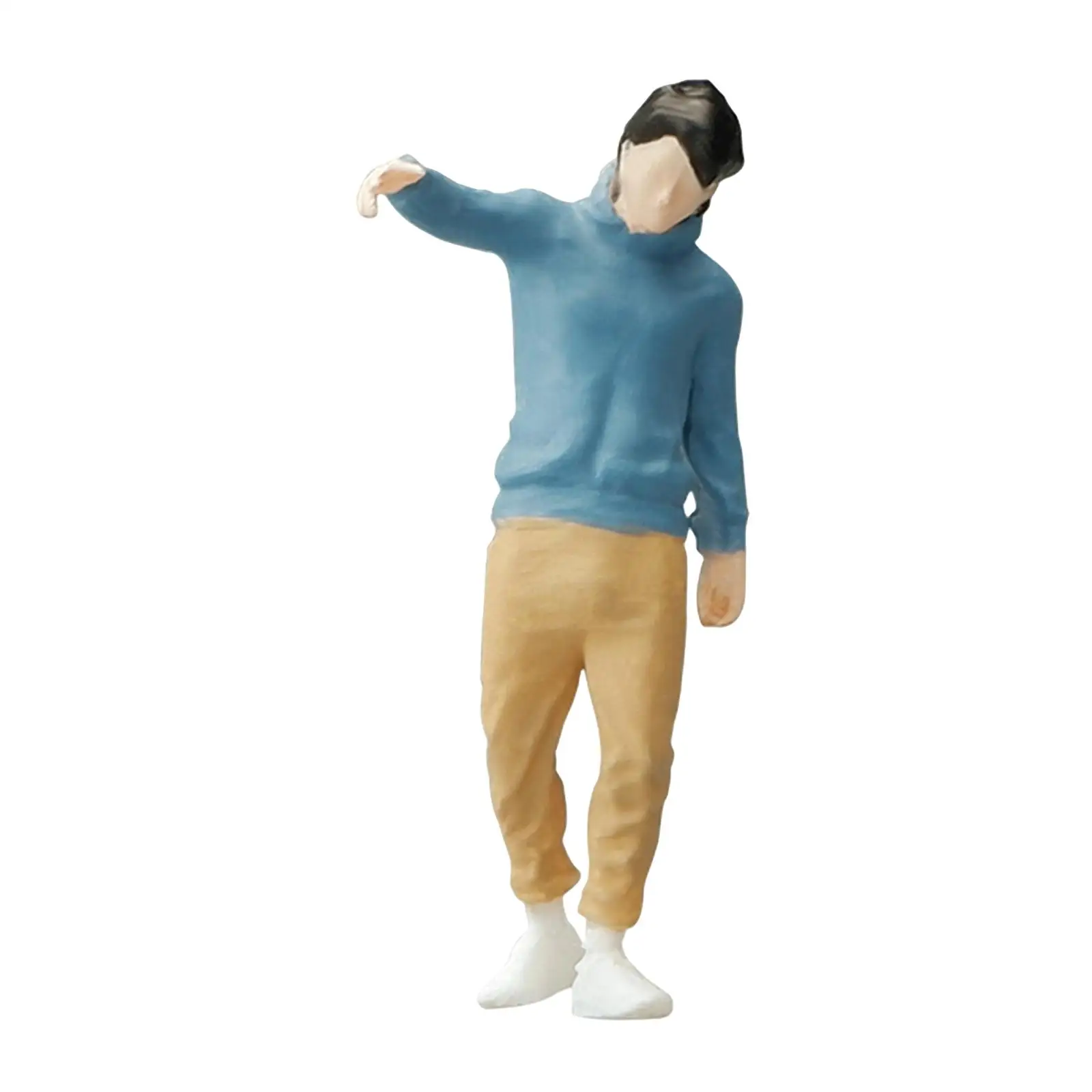 1:64 Realistic Diorama Character Figure Miniature Boys Figurines for Miniature Scene Diorama Dollhouse Photography Props Decor
