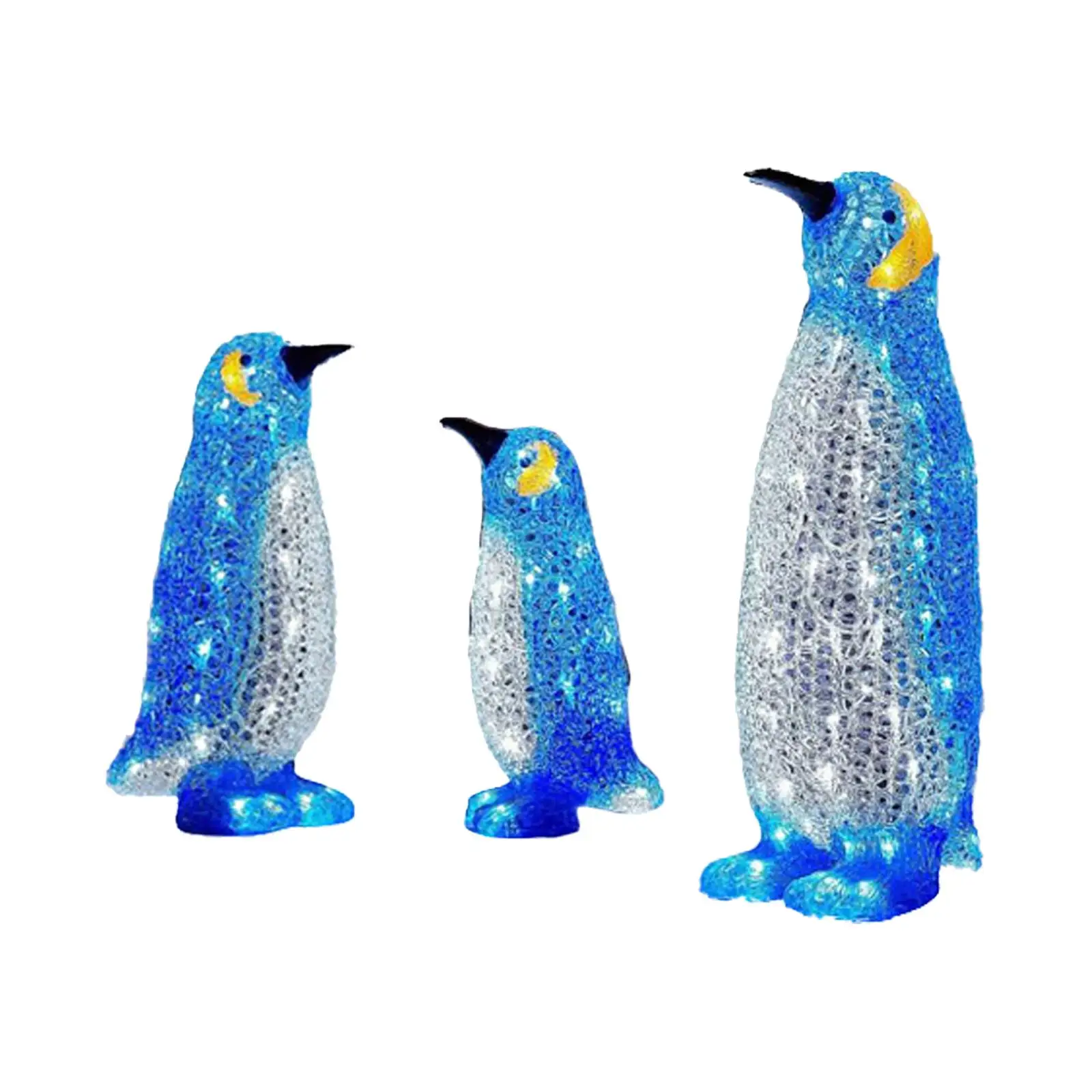 Acrylic Light Up Penguin Creative Penguin Lighting Lighting Figurine LED Penguin for Festive Outdoor Garden Tabletop Decoration
