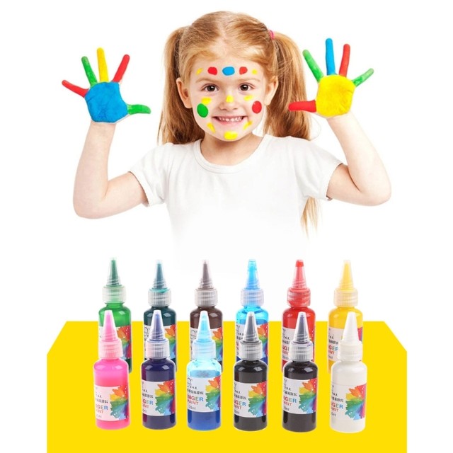 Washable Finger Paint Set Kids Painting Kit And Book Kids Washable Finger Painting  Set For Children Kids Ages 4-8 Boys And Girls - AliExpress