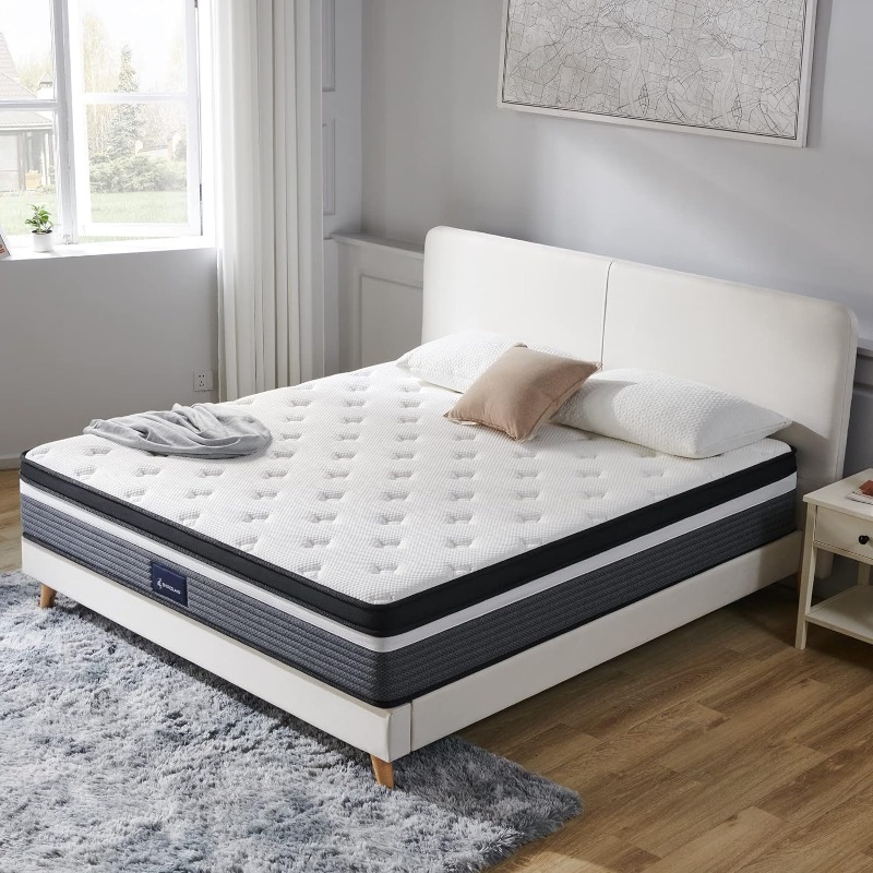Description Picture 3 of itemFull Mattress, Ssecretland 12 inch Individually Wrapped Coils Innerspring Mattress, Pocket Spring Hybrid Mattresses