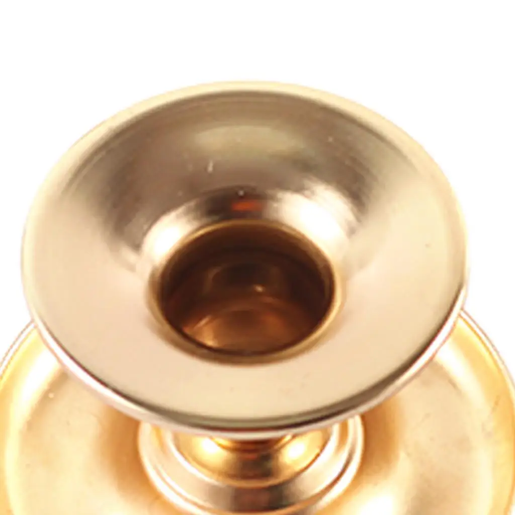 Vintage Iron Tealight Candle Holder Galvanized Golden Candlestick for Decor