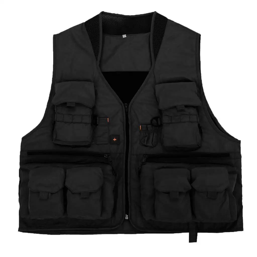 Men`s Outdoor , Multi-Pockets Jacket Journalist Zipper Casual 