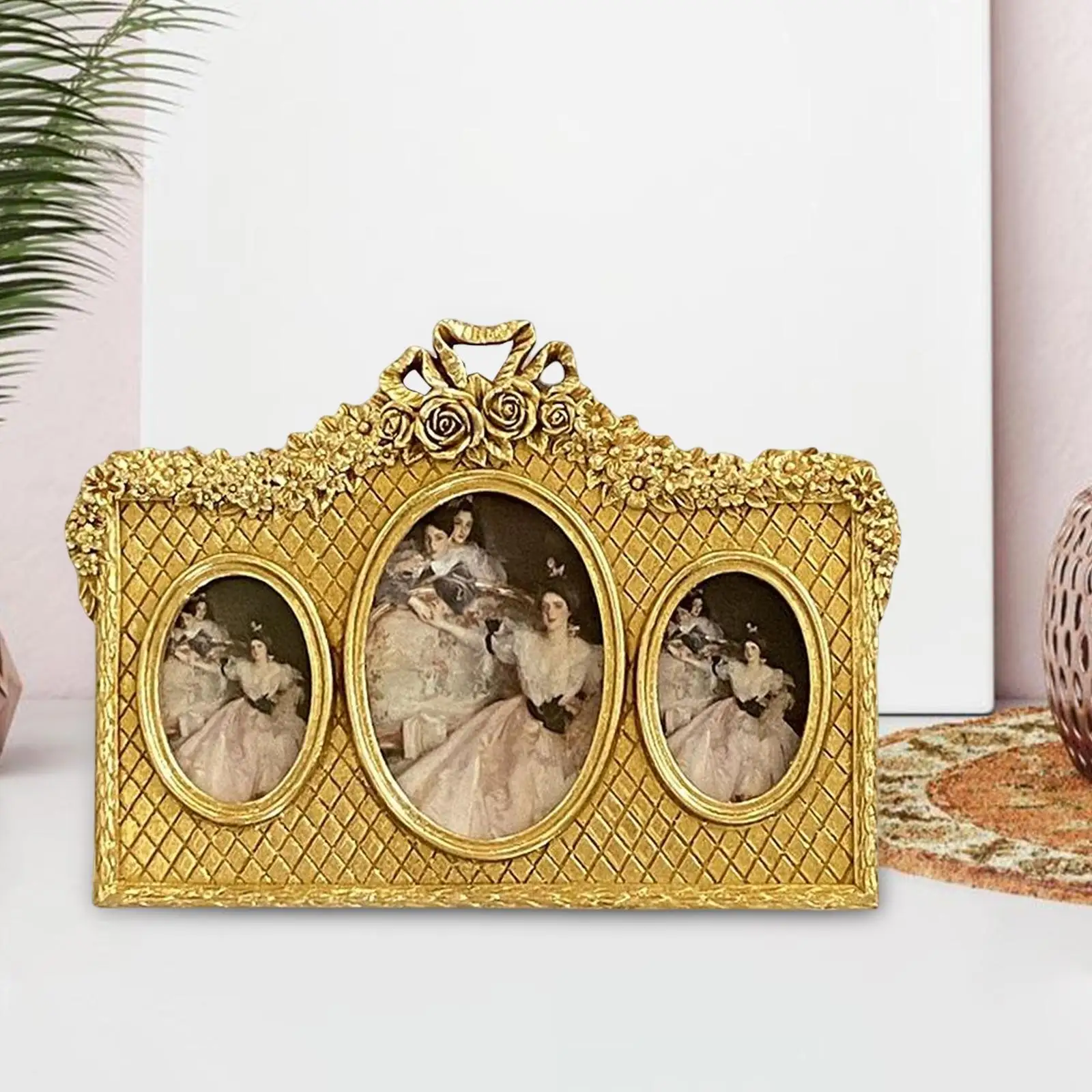 Ornate Photo Display Frame Antique wall Hanging for Bedroom Gallery