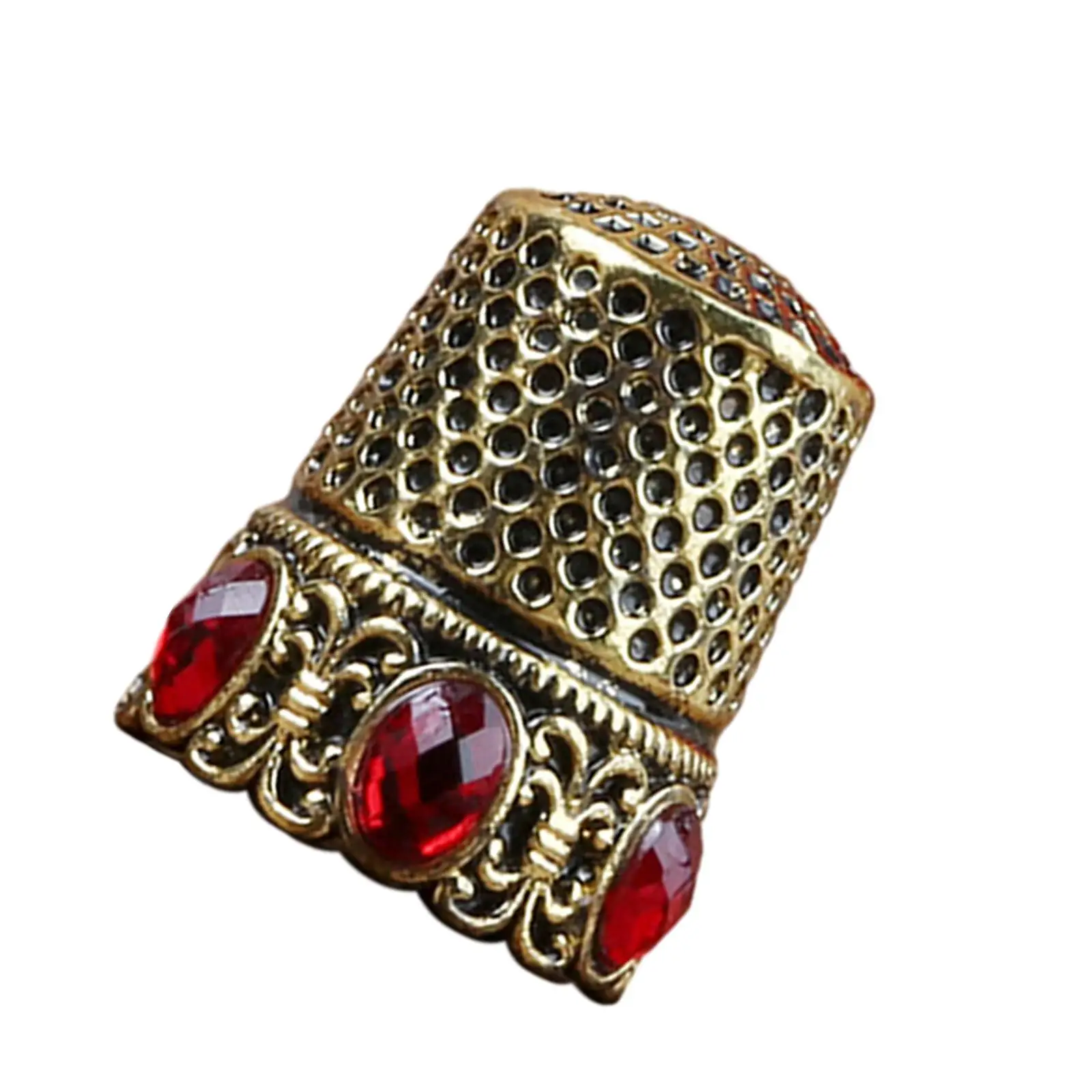 Sewing Thimble Finger Protector Antique Metal Thimble Finger Guards for Sewing Embroidery Needlework Craft Quilting Accessories