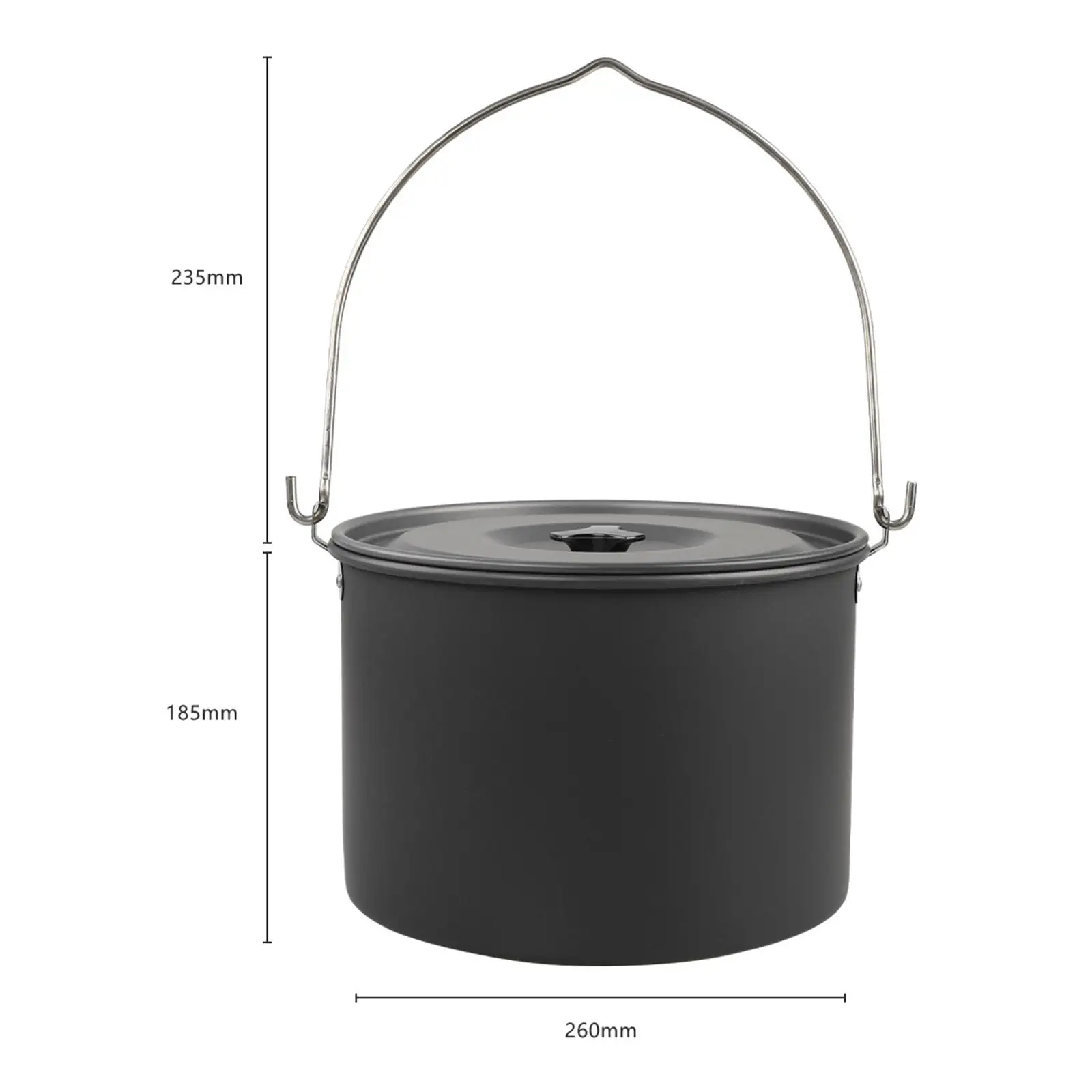 Camping Pot High Capacity Lightweight Household with Lid Cooking Cookware Outdoor Pot Pan for Hiking Travel BBQ Survival Outdoor