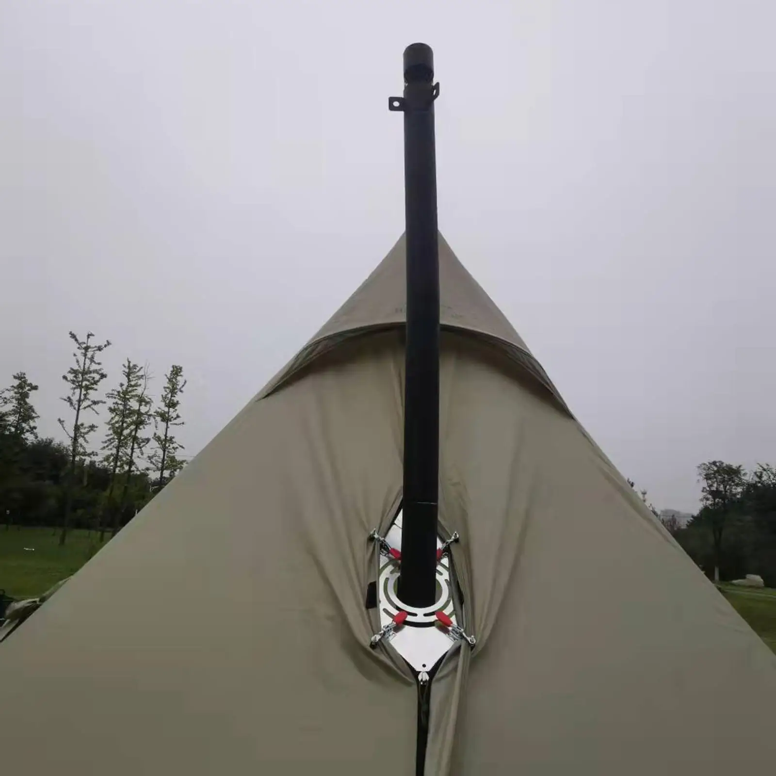 Stove Jack Chimney Opening Guard, Chimney Heat Sturdy Durable, Tent Flashing Tent Protector for Boats Log Cabins Camping 