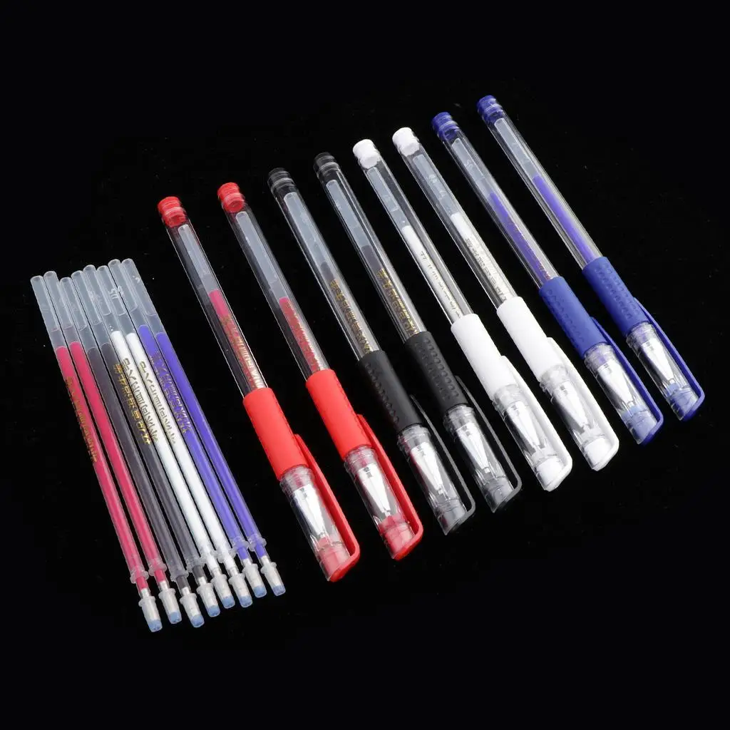 8 Pieces High Temperature Erasable Marking Pens for Fabric with 8 Refills for Quilting Sewing, 4 Colors Assorted Pack