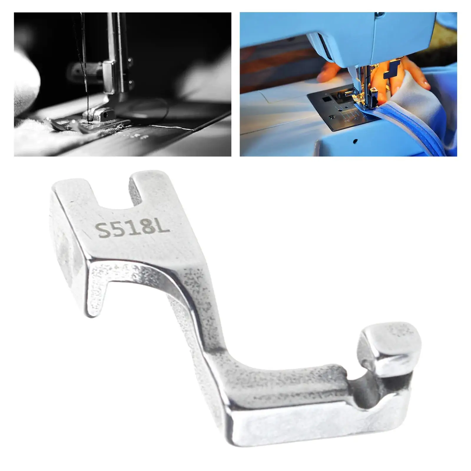 Industrial Sewing Machine Zipper Presser Foot Single Sided Replaces Spare Parts