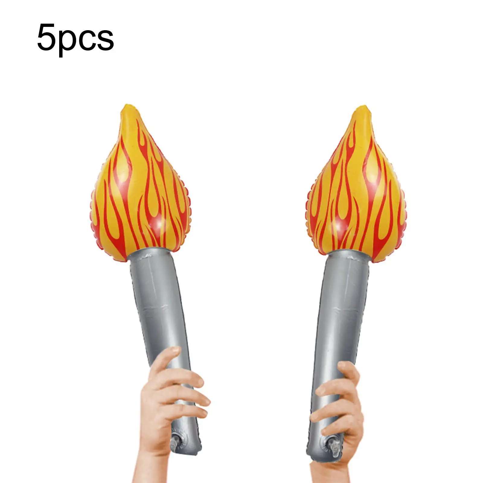 5Pcs Inflatable Flame Toy 15inch Fun Torch Balloon for Party Cosplay Holiday