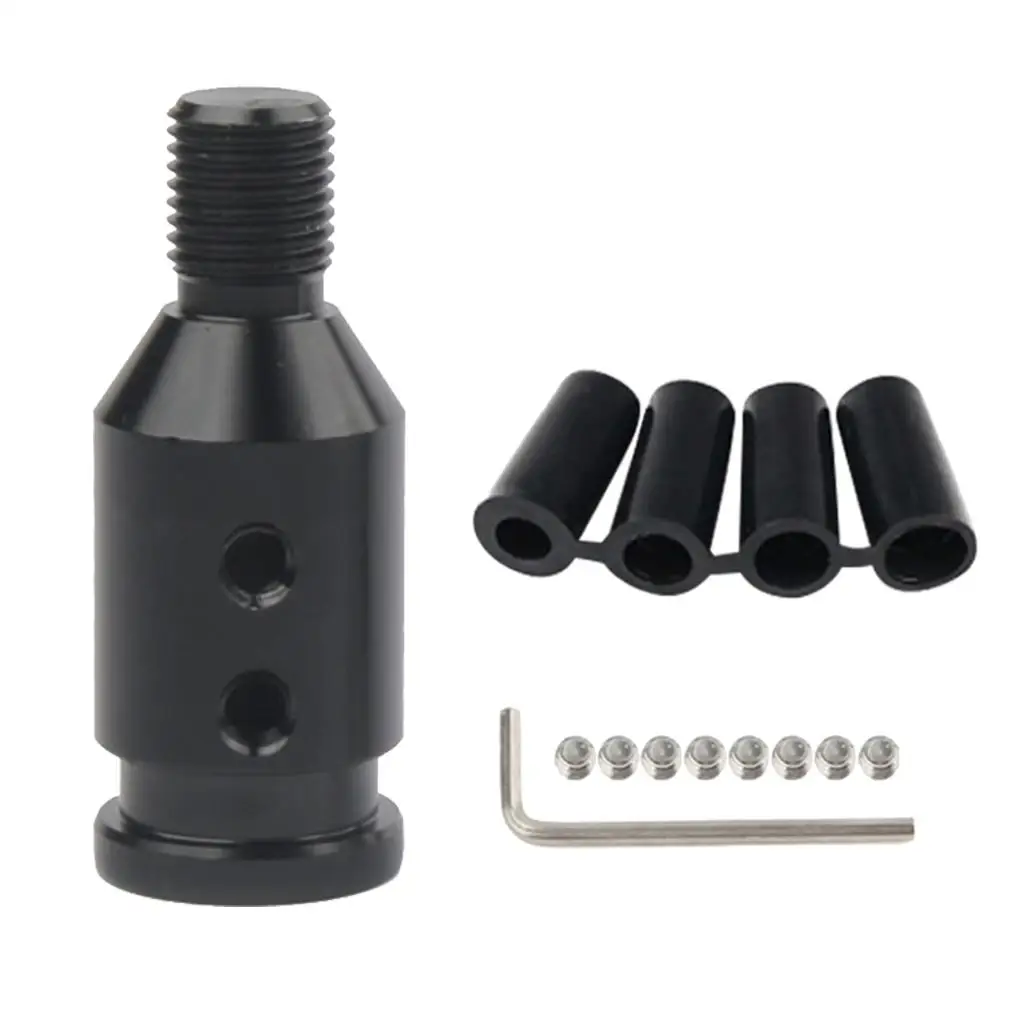 New Aluminum Knob Adapter for  Non Threaded Shifters 12x1.25mm Black