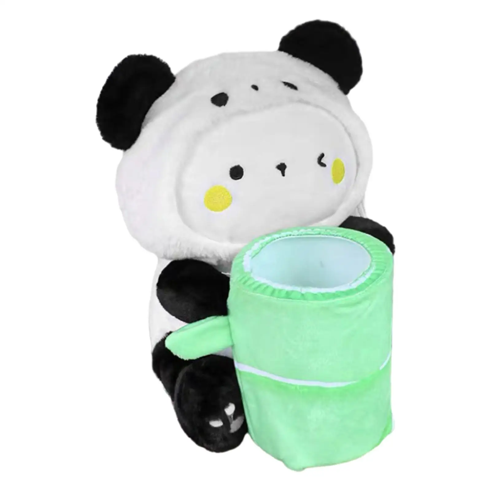 Plush Car Tissue Box Trash Can Panda Shape Plush Toy Cute Tissue Paper Box