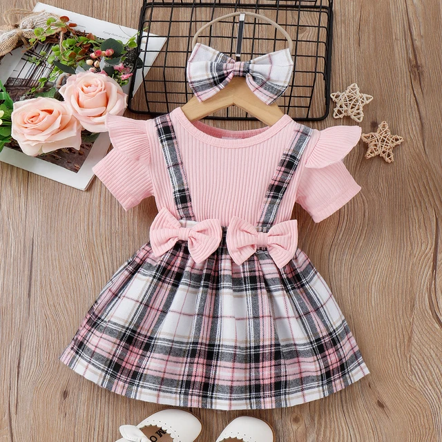 Baby Girl 95% Cotton Rib Knit Splicing Floral Print Ruffle Trim Short-sleeve Romper