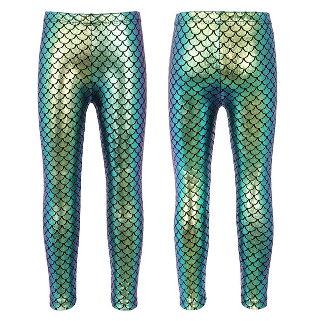 Metallic 3D Leggings Mermaid Green - My Brazilian Boutique