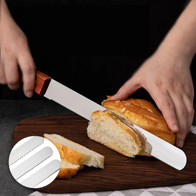 WALLOP Bread Knife - 8 inch Serrated Cake Knife Slicing Knife Bread Slicer  Cutter for Homemade Bread, Baguette - AliExpress