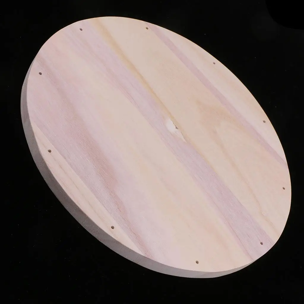 Unfinished Round Wood Circle Cutout 12Inch - Crafts Predrilled Hole
