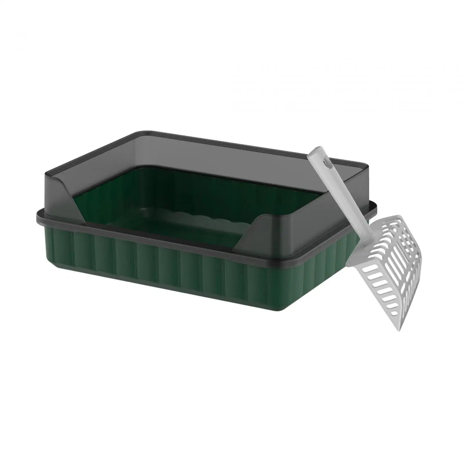 High Sided Cats Litter Box Splashproof Easy to Clean Litter Tray for Small Medium Cats Pets Rabbit Bunny Small Animals