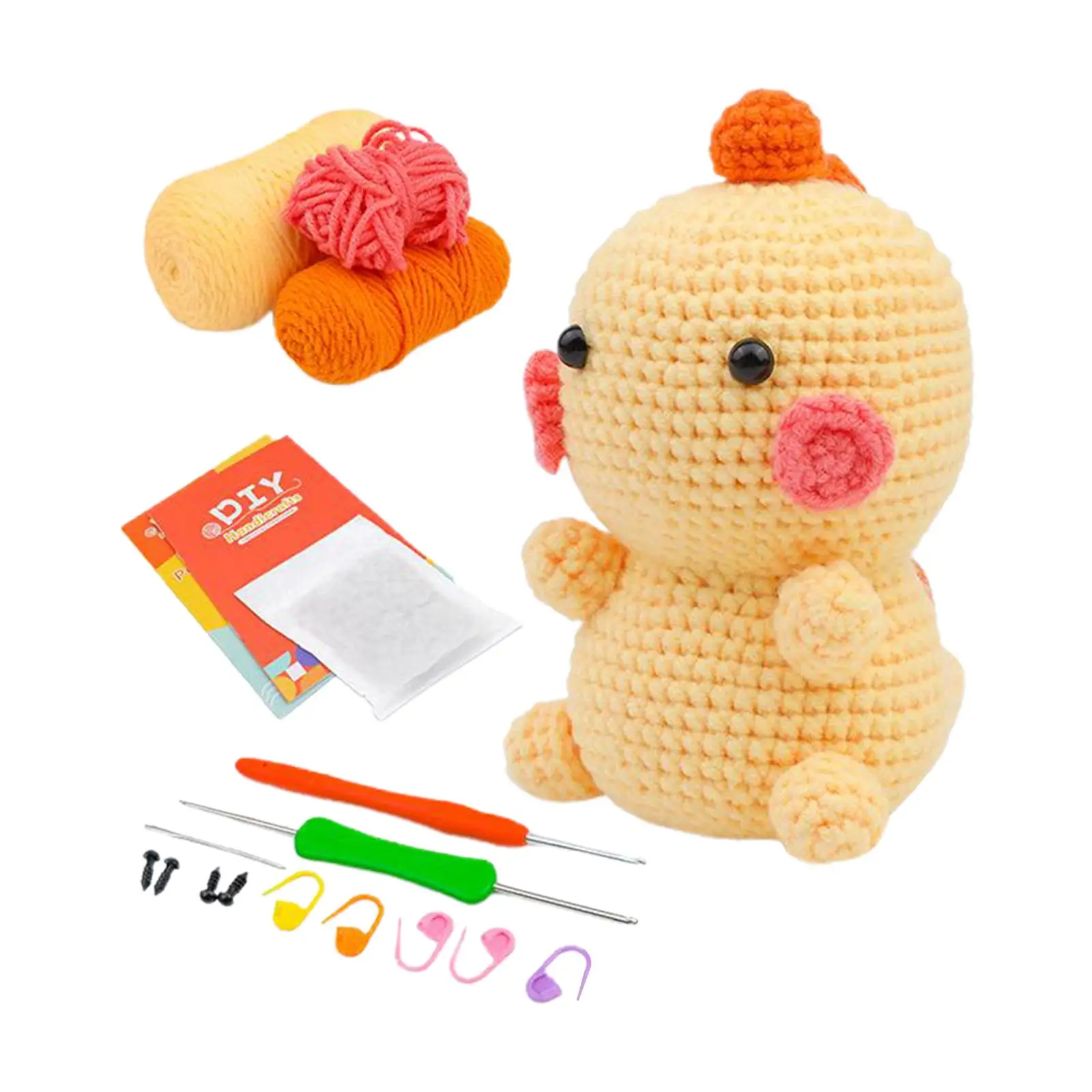 Crochet Animal Kit with Crochet Accessories Crochet Kit for Beginners Complete Material Pack for Kids Adults Knitting Enthusiast