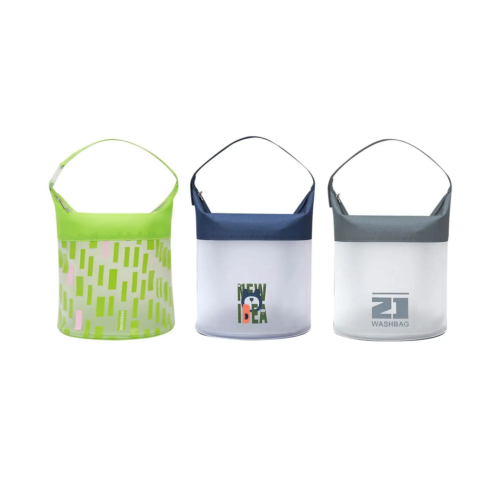 TPU Clear Makeup Storage Bag with Handle Multifunctional Waterproof Toiletry Bag Cosmetic Bag for Business Trip Bathroom Beach