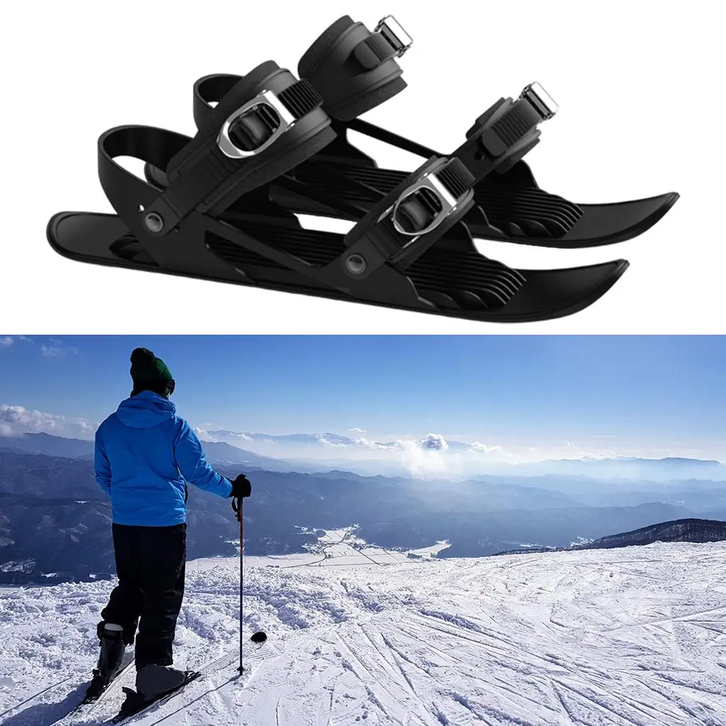 Mini Ski Skates For Snow The Short Skiboard Snowblades High Quality  Adjustable Bindings Portable Skiing Shoes Snow Board - Snowboards & Skis -  AliExpress