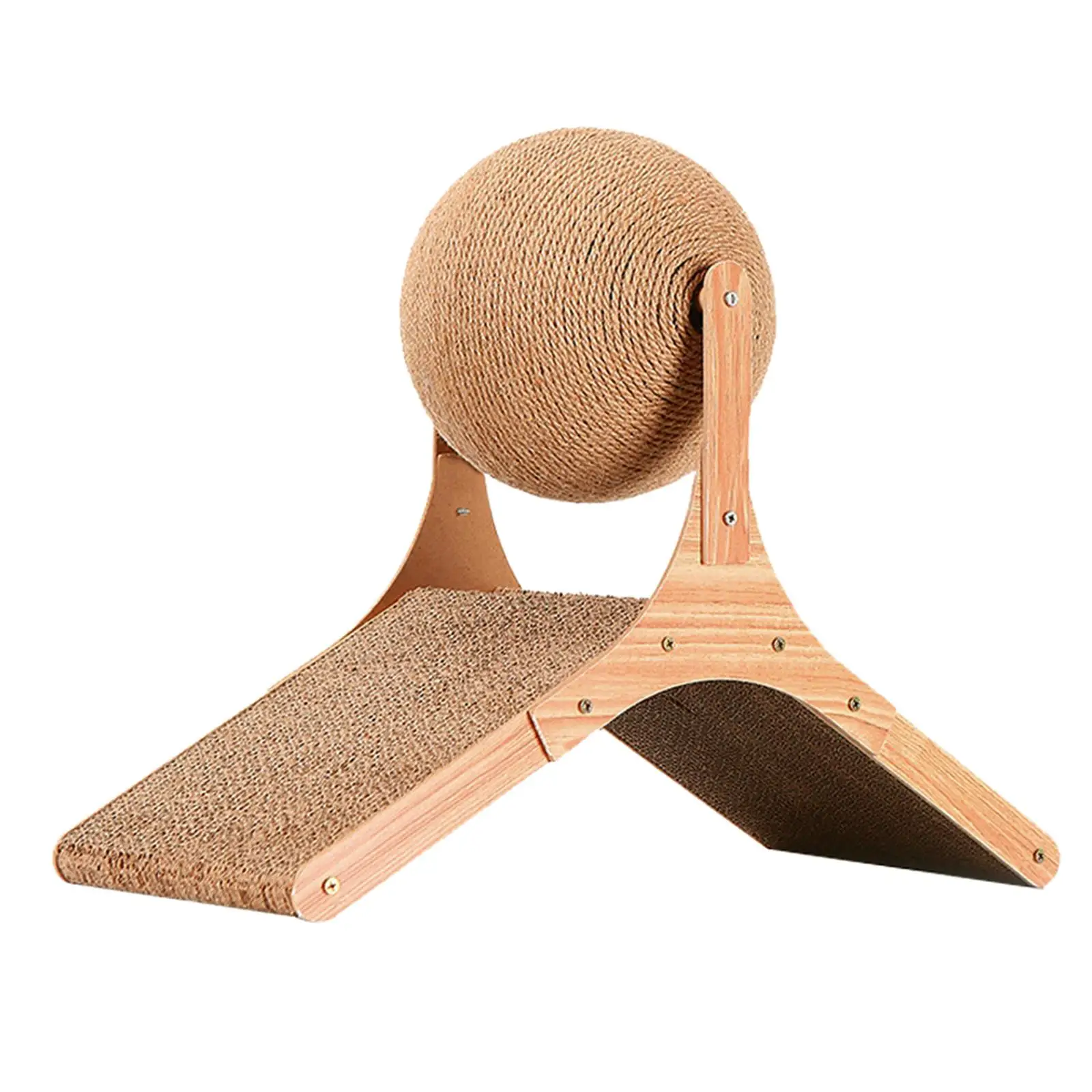 Natural Sisal Cat Scratching Rotatable Ball Scratch Pad for Cats and Kittens