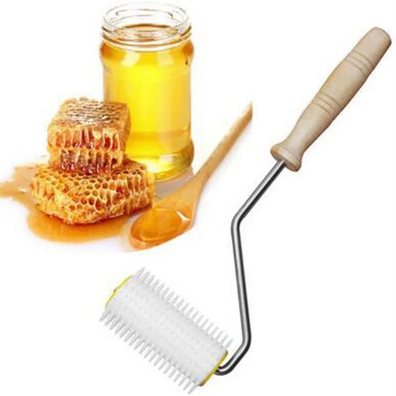 Description Picture 5 of item1PC Bee Honey Extracting Uncapping Needle Roller Plastic Beekeeping Comb Tools Kit Home Garden Supplies