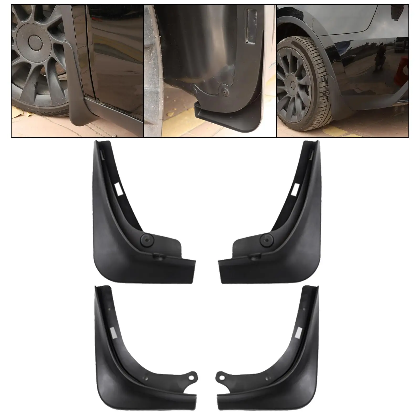 4x Car Wheel  Flaps Front Rear Wheel guard for Model Y No Drilling Required