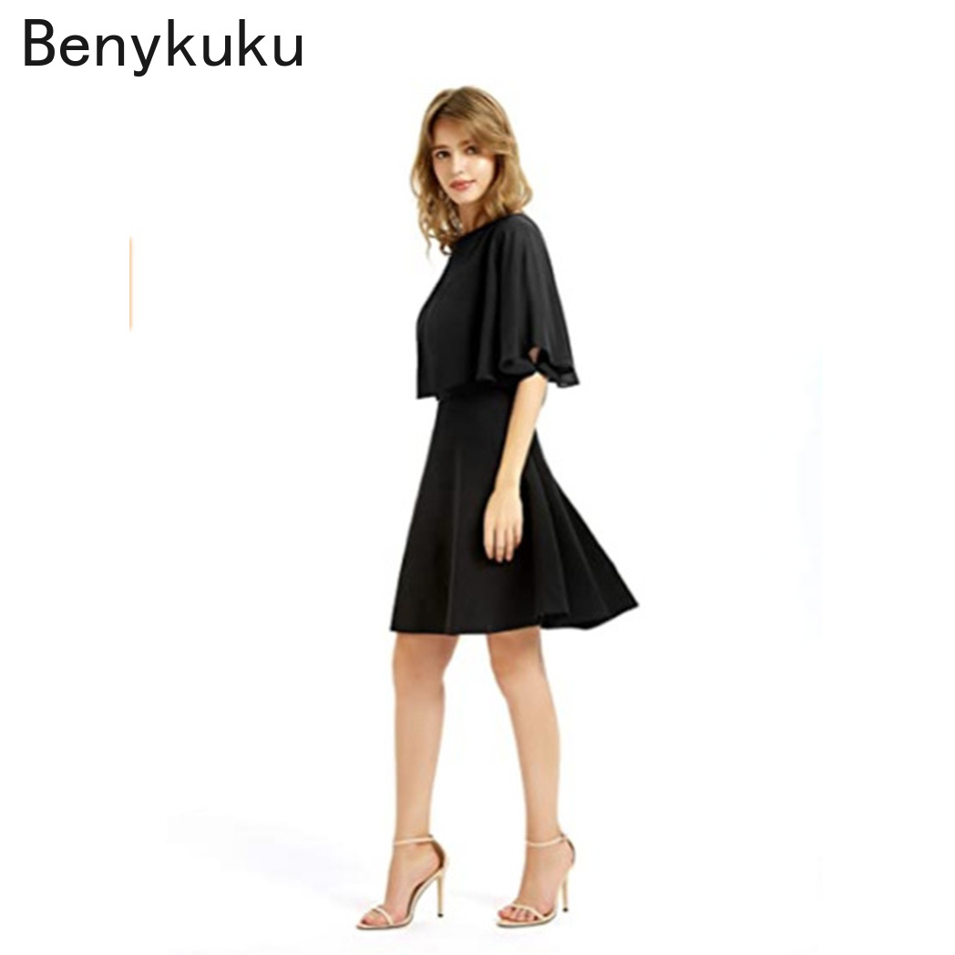 preto chiffon capa bolero mujer frente aberta capes feminino encolher para casamento noite vestido de noiva jaqueta envoltórios capa boda xale