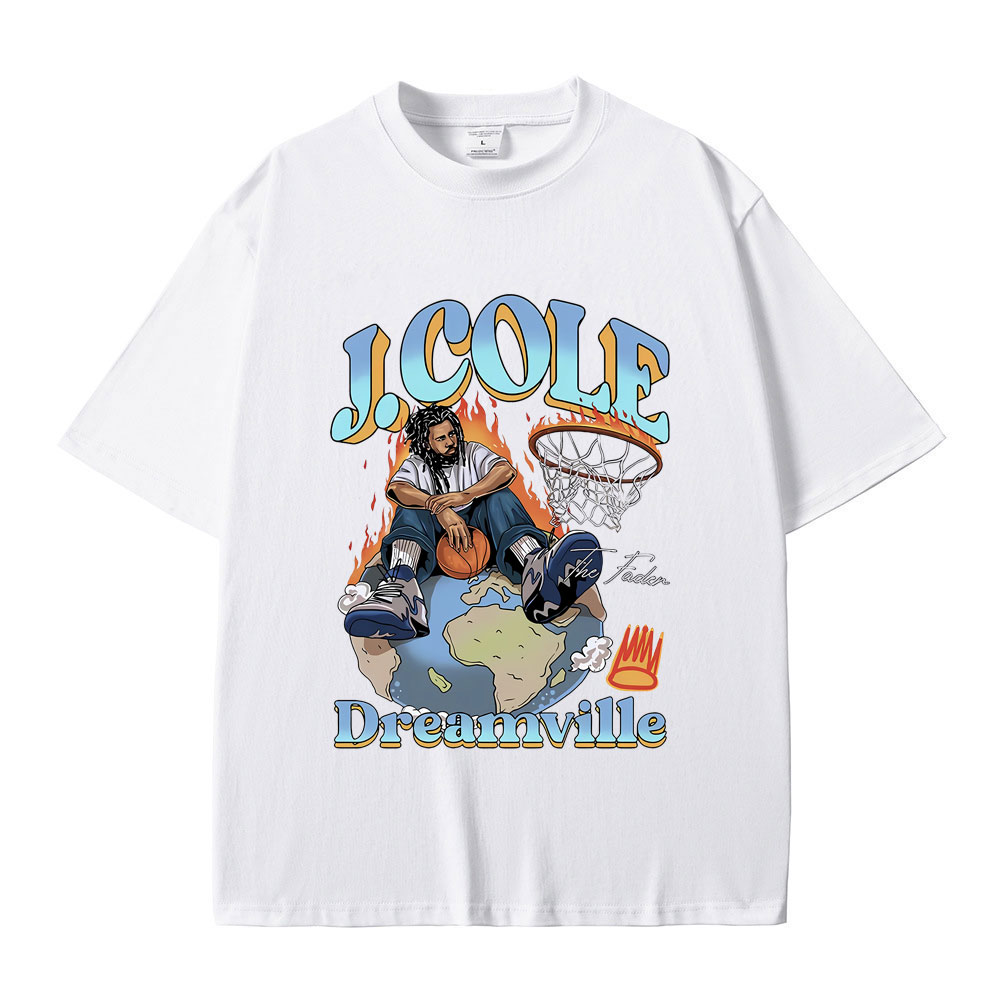 Beste berühmte Rapper J. Cole der Fader Dreamville Grafik T-Shirt Männer Frauen Hip Hop Vintage T-Shirts männliche Mode übergroße T-Shirt – Detail 3