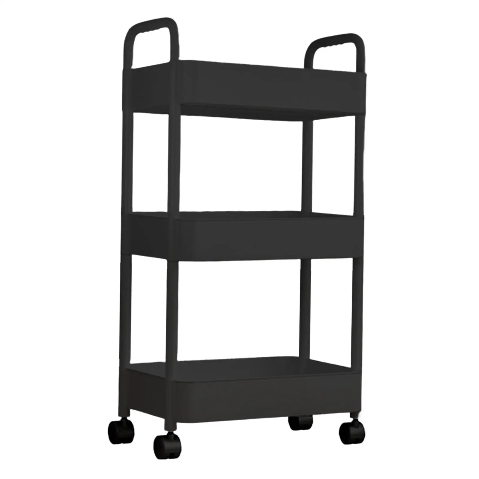 3 Tier Mobile Utility Cart for Utensils Storage Shelves Standing Corner Shelves